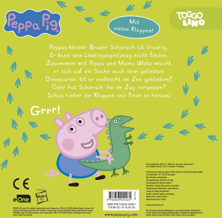 Valori nutrizionali e ingredienti Panini Peppa Pig: Dov'è il dinosauro di Schorsch? - Il mio libro con le alette a tema dinosauri (Tedesco)