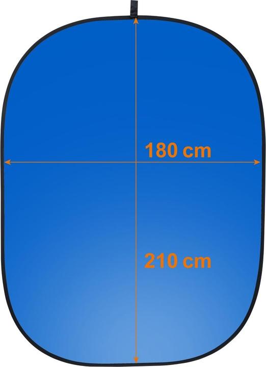 Produktbild Walimex 2in1 Falthintergrund grau/blau, 180x210cm (180 cm, 180 cm)