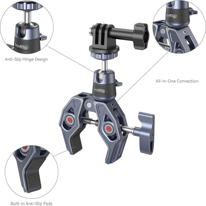 Produktbild SmallRig Super Clamp with 360° Ball Head Mount for Action Cameras 4102B