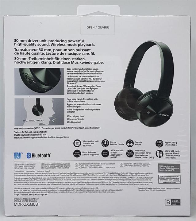 Produktbild Sony Mdr-Zx330bt (30 h, Kabellos)