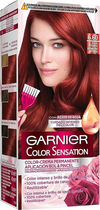 Actual product image Garnier COLOR SENSATION #6.60 rojo intenso (#6,60 Deep red)