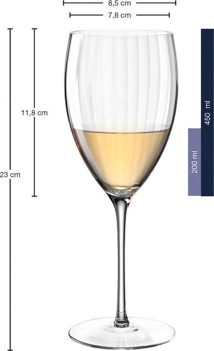 Image du produit Leonardo Verre à vin blanc Poesia 450 ml, 6 pièces, Transparent (45 cl, 6 Verres, Verres à vin blanc)