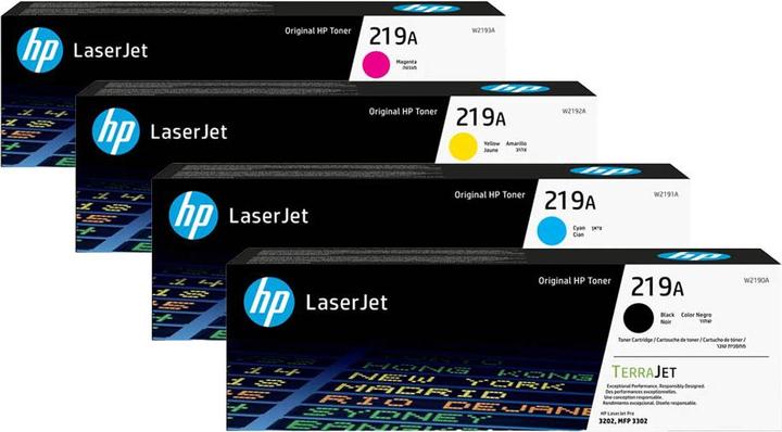 Image du produit HP Original W2190A / 219A SET Set avec les quatre couleurs (M, CF, Y, C)