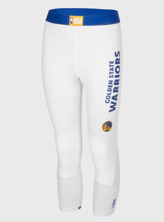 Tarmak Kinder Basketball Funktionshose 3/4-Tights NBA Golden State Warriors - 500 weiss
