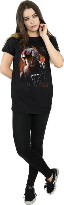 Actual product image Star Wars Womens/Ladies The Last Jedi Poe Dameron Brushed Cotton Boyfriend T-Shirt (S)