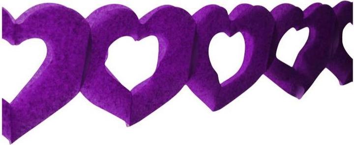 Image du produit Guirlande de coeurs violet