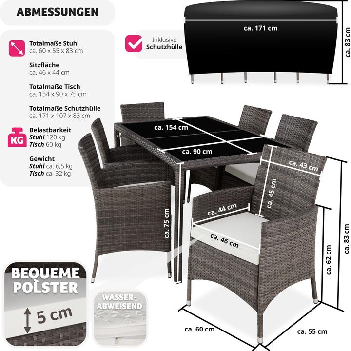 Image du produit tectake Salon de Jardin Porto