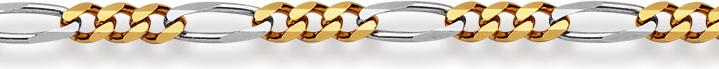 Produktbild Natsumi Schmuck Halskette Gelbgold 18K/750 Figaro 3.6mm (750, 18 K Gelbgold 750, 18 K Weissgold)