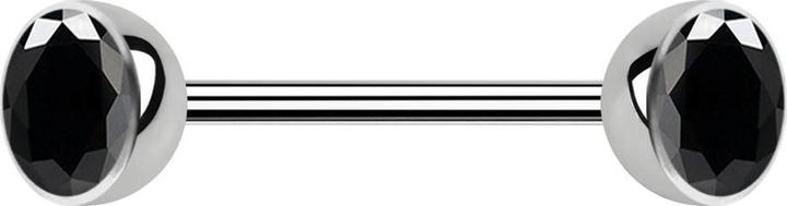 Image du produit Star Piercing Micro Labret femelle or rose double cristal pavé argent (Laiton, Titane G23)