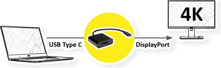 Produktbild Value USB Typ-C zu (DP, 10 cm)