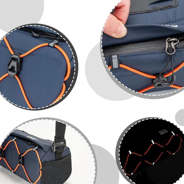 Immagine prodotto Rockbros 30110054002 borsa da manubrio per bicicletta 2,2 l - blu (2.20 l, Borsa manubrio)