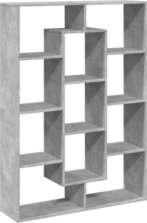 Actual product image VidaXL Bookcase Room divider Wall shelf Standing shelf Room divider Shelf Concrete grey (29 x 29 x 143 cm)