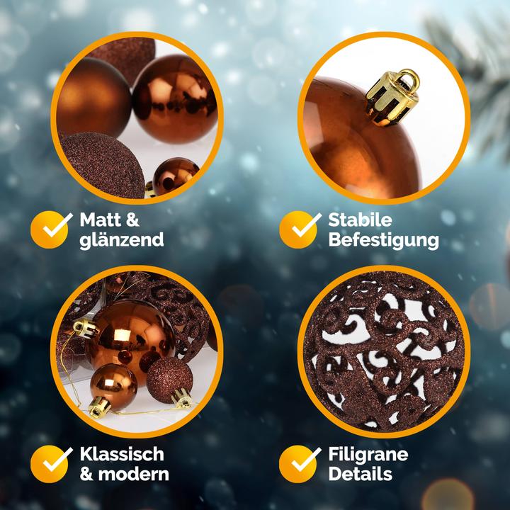 Produktbild Deuba Weihnachtsbaumkugeln (100 -teilig)