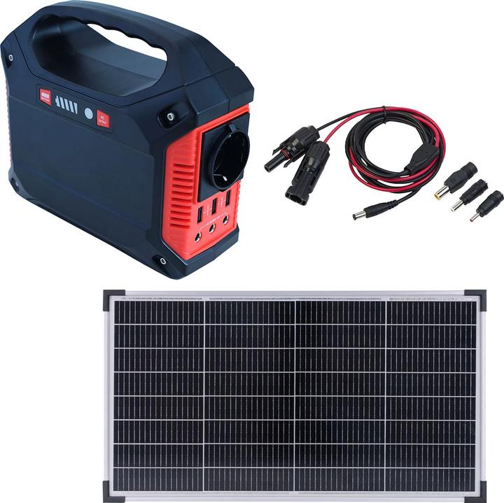 Casativo Tragbare Powerstation & Solar-Generator mit 155 Wh, inkl. mobiles 60 Watt Solarpanel (155 Wh, 1.60 kg)