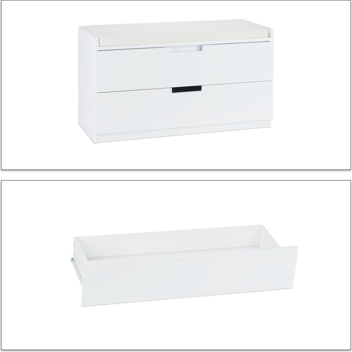 Image du produit Relaxdays Banc à chaussures, rangement (87 cm)