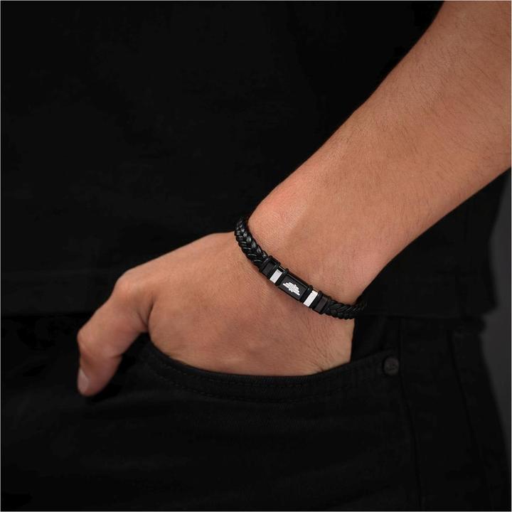Actual product image Police Wavebreaker (1.10 cm, Stainless steel/leather)