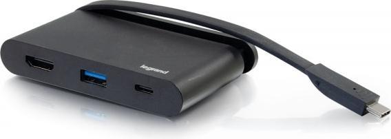 Produktbild C2G USB-C auf HDMI® Adapter mit USB-A und Stromzufuhr (USB-C, 3 Ports)