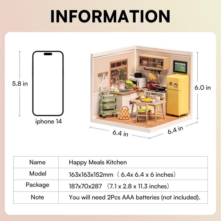 Actual product image Rolife Happy Meals Kitchen