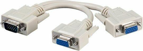 Image du produit MicroConnect Diviseur VGA - HD-15 (VGA) (M) vers HD-15 (VGA) (F) - 30 cm (0.30 m, VGA)