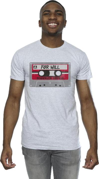 Actual product image Netflix Mens Stranger Things Cassette For Will T-Shirt (XXL)