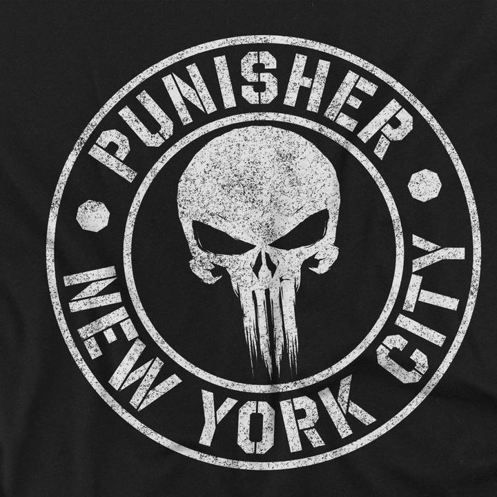 Actual product image The Punisher Unisex Adult NYC Logo T-Shirt (M)