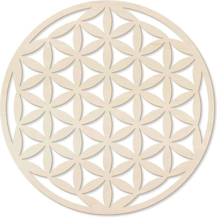 Produktbild Trenddeko Pappel Furnier - Blume des Lebens (Ø 30 cm)