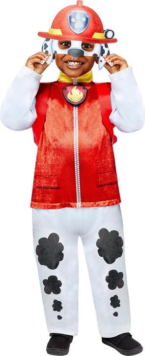 Image du produit Amscan Costume pour enfant Marshall de la Patrouille des papas, combinaison en peluche, masque et sac à (4, 5, 6)