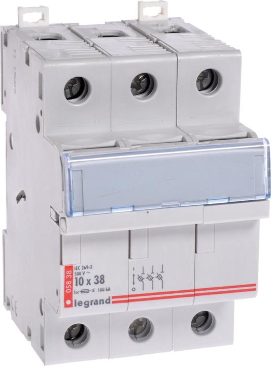 Image du produit Legrand LEG 05838 Coupe-circuit 10x38mm 3 pôles+N gauche
