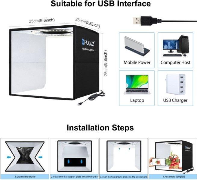 Actual product image Puluz Portable Photo Studio (Recording box)