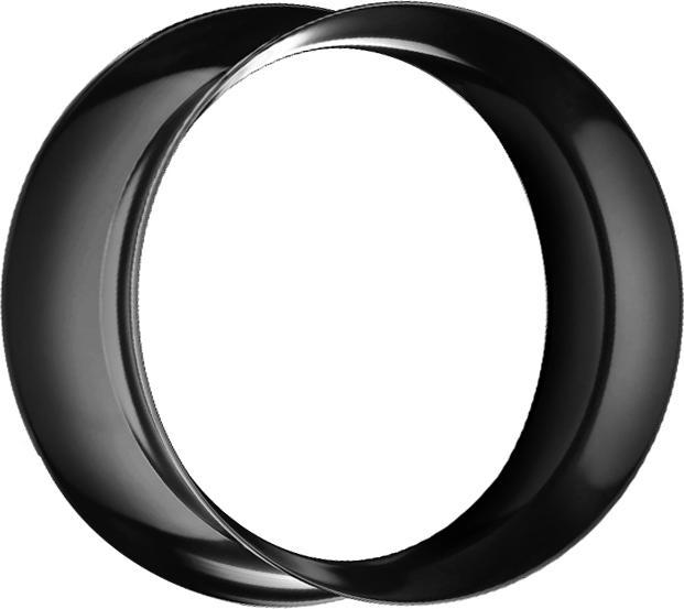 Star Piercing Flared Tunnel schwarz (ohne Messing, Chirurgenstahl 316L)