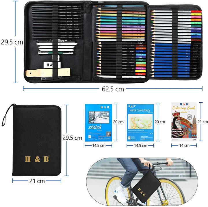 Image du produit H+B 75 pièces Set de crayons à dessin (75 x)