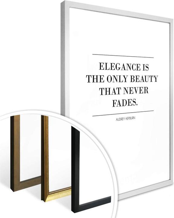Image du produit Trenddeko Audrey Hepburn - L'élégance est la seule beauté (60 x 80 cm)