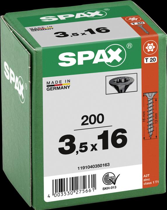 Image du produit Spax Vis pour panneaux agglomérés (200 Vis par pièce)