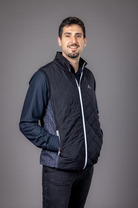 Actual product image Swiss Free Quilted gilet with edelweiss (XXL)