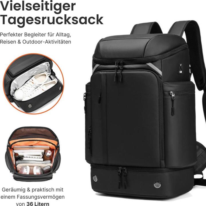 Produktbild Hermex Tagesrucksack Business-Rucksack Outdoor-Rucksack Reiserucksack (36 l)