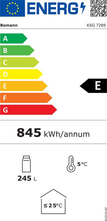 Etichetta energetica Bomann KSG 7289 (245 l)