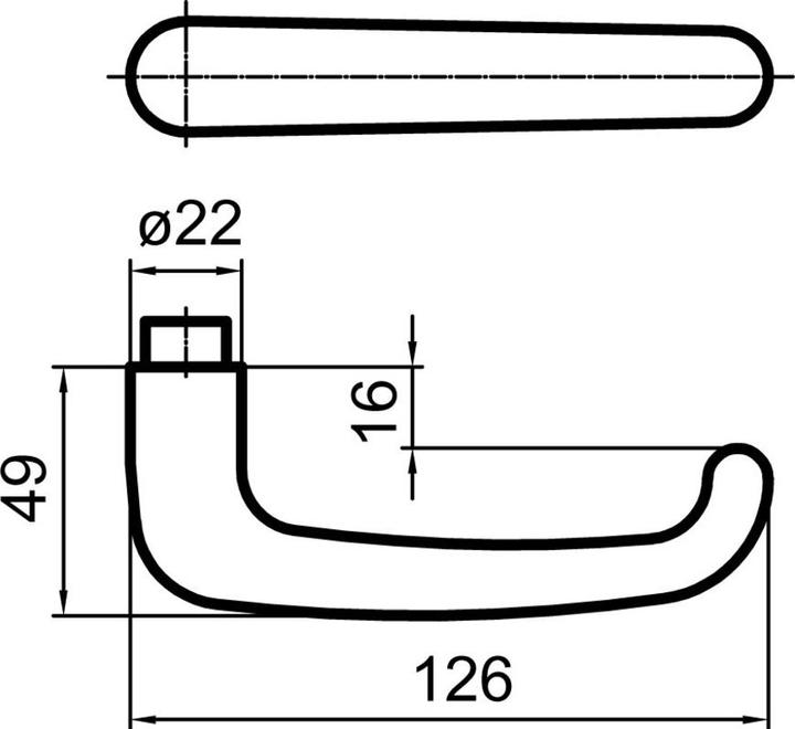Immagine prodotto Glutz Maniglia p.porta 5039 femmina 9mm (Maniglia della porta)