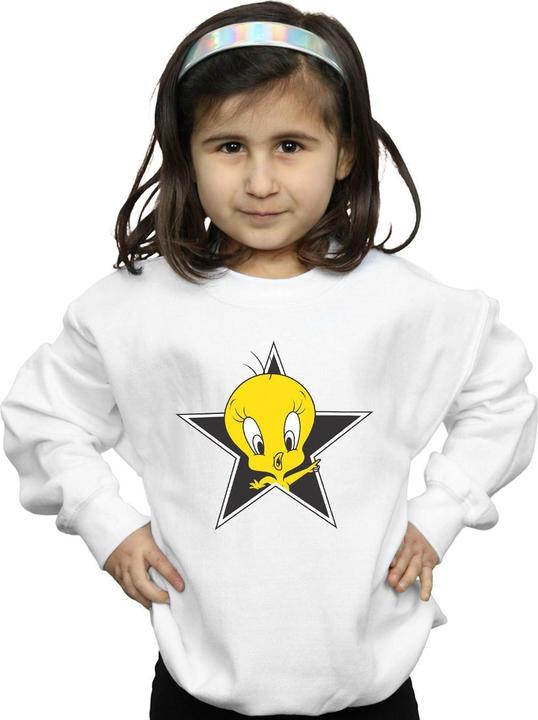 Actual product image Looney Tunes Girls Tweety Pie Star Sweatshirt (140, 146)
