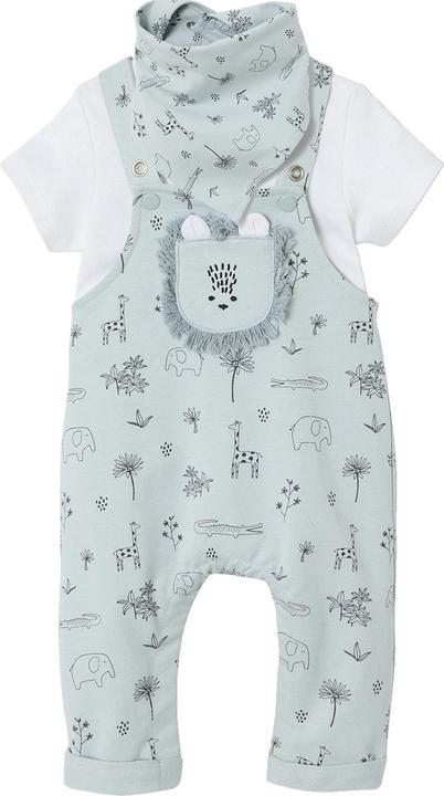 Image du produit Vertbaudet Baby-Set: Latzhose, Body & Halstuch, Dschungelmotive (56)