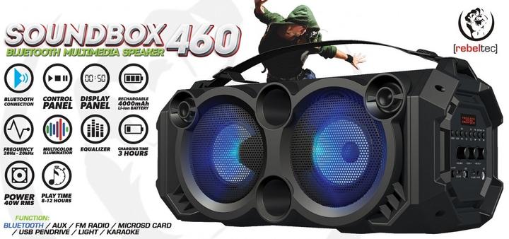 Image du produit Rebeltec SoundBox 460 Bluetooth garsiakalbis (8 h, Fonctionnement sur piles)