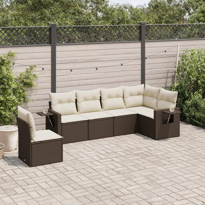 Actual product image VidaXL Garden furniture Sofa set Garden set 7-piece garden set Brown
