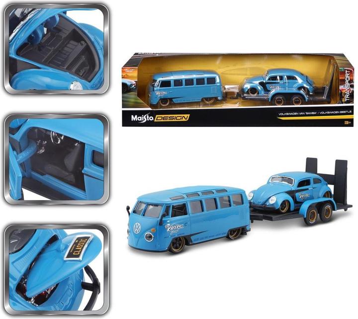 Immagine prodotto Maisto VW T1 Van Samba e Volkswagen Beetle