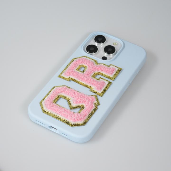 Actual product image PhoneLook Autocollant sticker pour téléphone/tablette/ordinateur brodé en 3D rose Lettre M