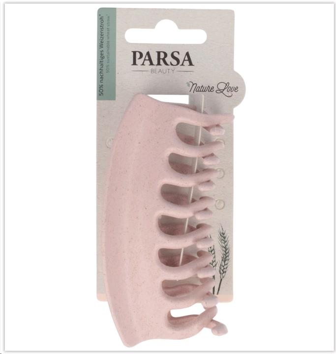 Parsa Beauty PARSA Nature Love Haarklammer, rosa Gross, 6 Stk., aus Weizenstroh (6 Stk.)