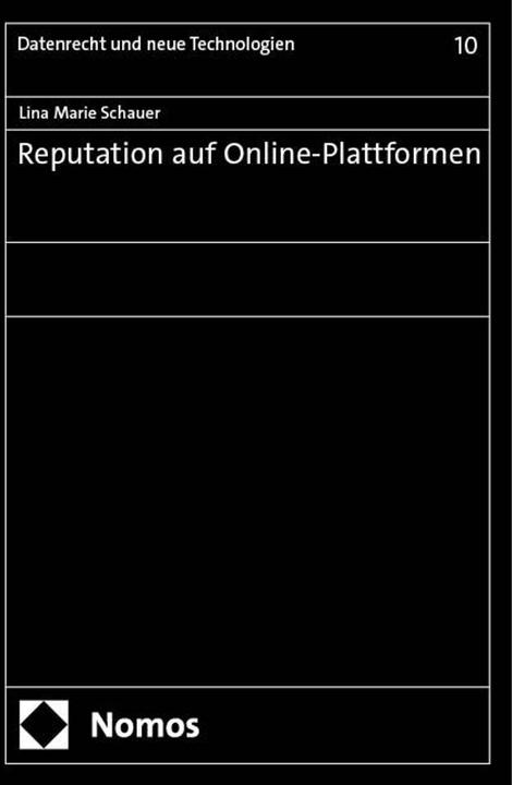Actual product image Reputation auf Online-Plattformen (German, Lina Marie Schauer, 2024)