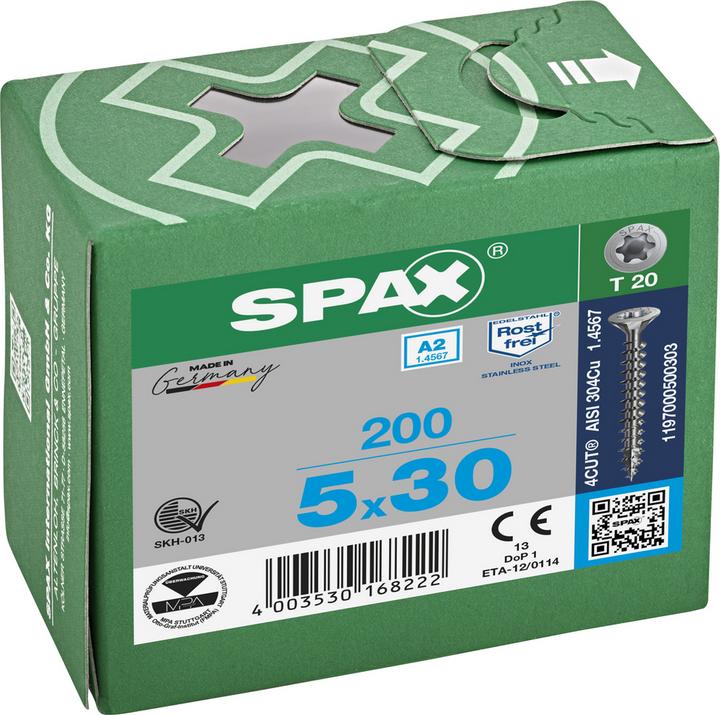 Produktbild Spax Spanplattenschrauben A2 (200 Schrauben pro Stück)