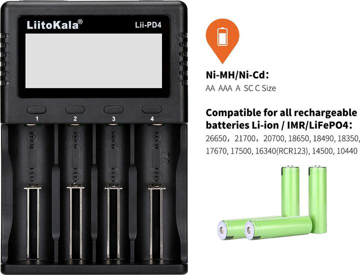 Actual product image Swaytronic Lithium-ion charger Lii-PD4 (1 pcs., Chargers without battery)
