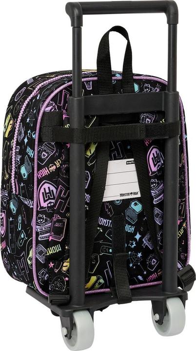 Produktbild Monster High Schulrucksack mit Rädern Schwarz 22 x 27 x 10 cm