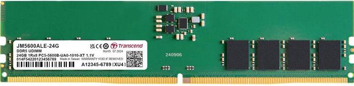 Immagine prodotto Transcend DDR5 24GB JetRam 5600MHz U-DIMM 1Rx8 3Gx8 CL46 1.1V (1 x 32GB, 5600 MHz, RAM DDR5, U-DIMM)