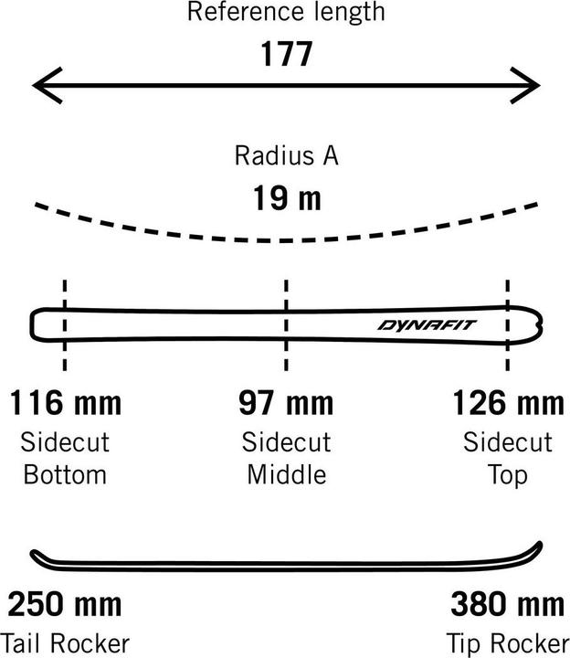 Produktbild Dynafit Radical 97 Tourenski (177 cm, Ohne Bindung)